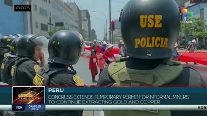 Peru: Congress extends temporary permit for informal miners to continue extracting gold and copper