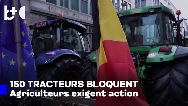 Après la France, agriculteurs en Belgique: 150 tracteurs «envahissent» les rues de Bruxelles