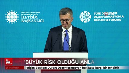İletişim Başkanı Duran: Dezenformasyon hakikate karşı bir tehdittir