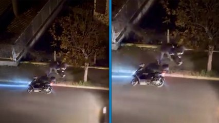 İstanbul’da motosiklet sürücüsü kavga ettiği yayayı kaskıyla darbetti