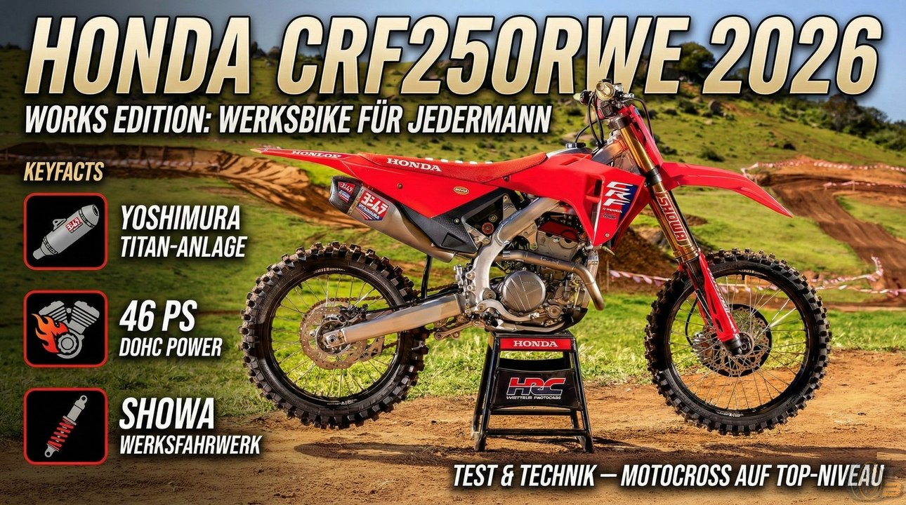 CRF250RWE 2026 Test & Technik – Motocross auf Top-Niveau
