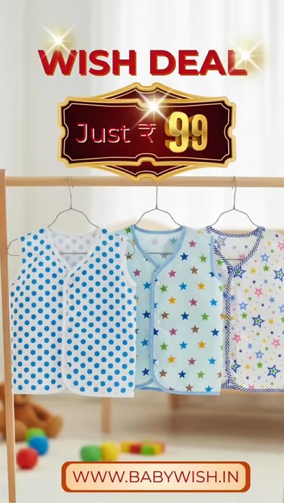 Babywish Special Deal – Pure Cotton Baby Jhabla at Just ₹99 | Newborn Wear 0–6 Months