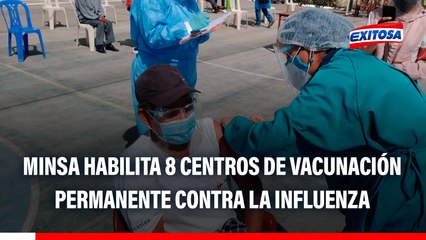 Ministerio de Salud habilita ocho centros de vacunación permanente contra la influenza