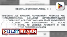 PBBM, ipinag-utos sa lahat ng ahensiya na magdaos ng simpleng Christmas at year-end celebration