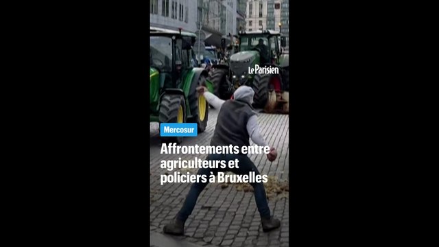 Des affrontements entre agriculteurs et policiers à Bruxelles