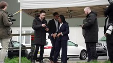 Kemi Badenoch flies drone during visit to drone company