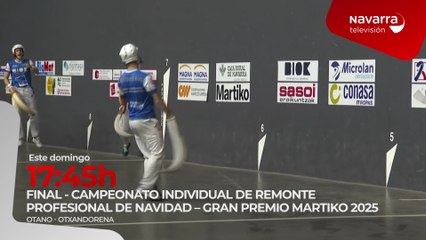 Final Campeonato Individual de Remonte Gran Premio Martiko, este domingo, a las 17:45 horas en Navarra Televisión