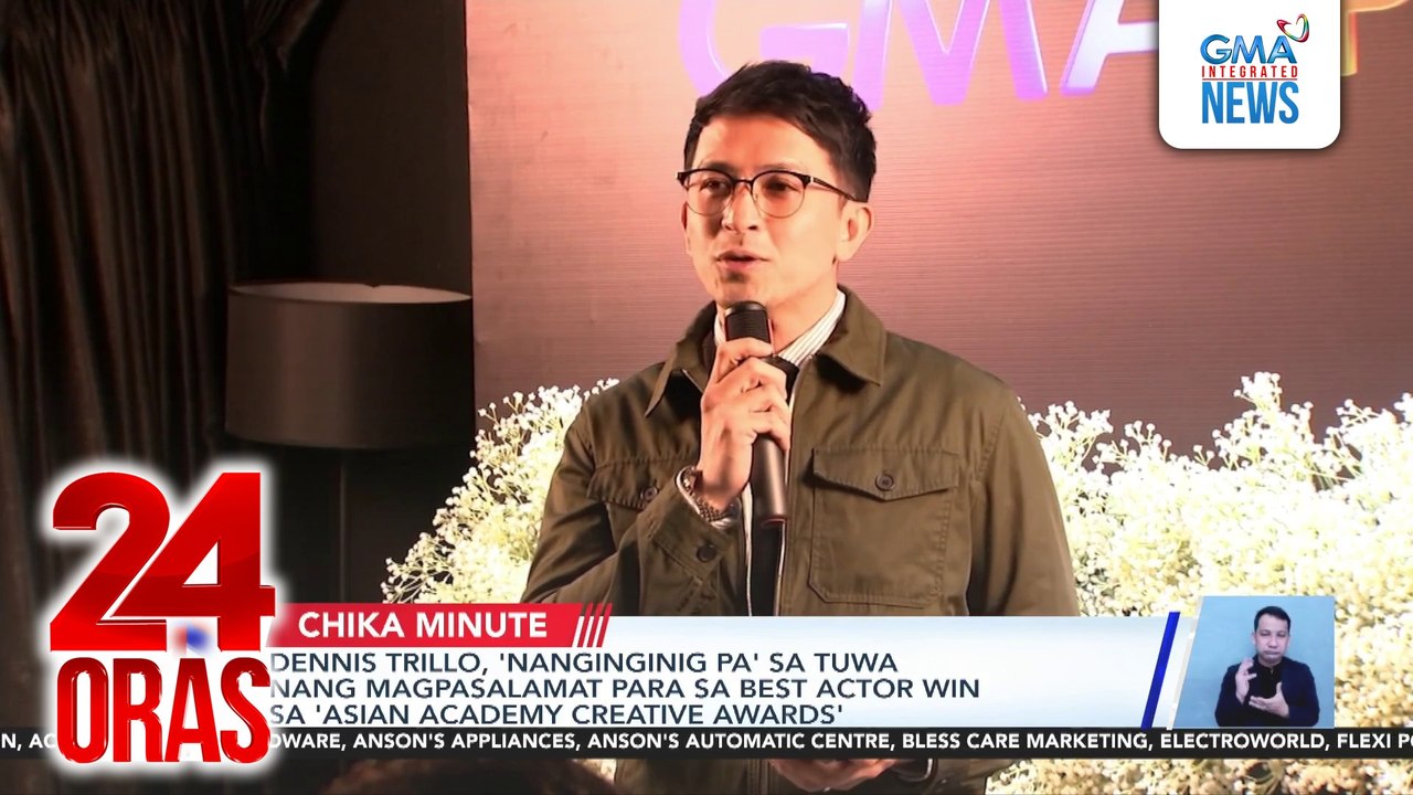 Dennis Trillo, 'nanginginig pa' sa tuwa nang magpasalamat para sa Best Actor win sa 'Asian Academy Creative Awards' | 24 Oras