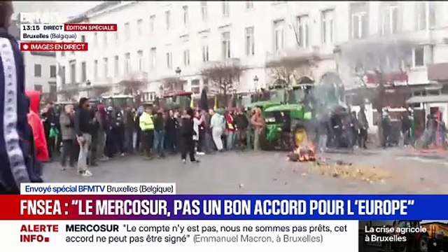 Colère agricole: Incidents en cours devant le Parlement européen à Bruxelles - L'accord avec le Mercosur ne peut pas être signé (Emmanuel Macron)
