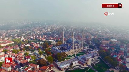 Selimiye Camii, sis ve güneşin ilk ışıklarıyla kartpostallık görüntü sundu