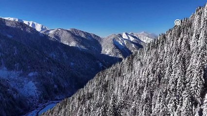 Rize'nin yüksek kesimlerinde kar yağışı etkili oldu!