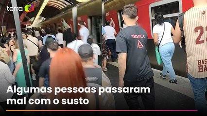 Passageiros entram em pânico após fumaça próxima a trem em São Paulo