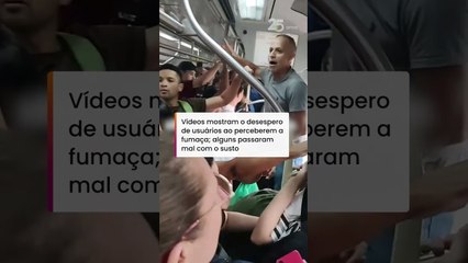 Passageiros entram em pânico após fumaça próxima a trem em São Paulo #shorts