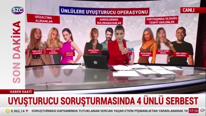 Uyuşturucu soruşturmasında 4 ünlü serbest!