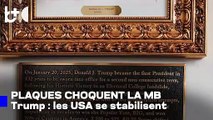 Plaques présidentielles posées à la Maison-Blanche, Trump : les États-Unis ont retrouvé la stabilité