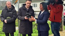 Kemi Badenoch visits Hampshire drone firm Evolve Dynamics, getting hands-on with British-built defence technology