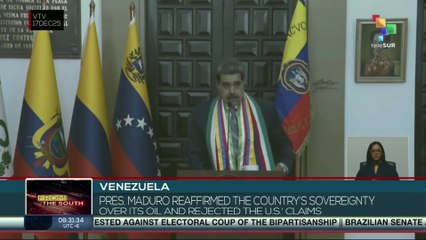 President Maduro reaffirmed the country’s sovereignty over its oil and rejected U.S. claims