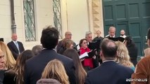 Papa XIV in visita a sorpresa al Senato, è la sua prima volta