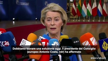 Von der Leyen: non usciremo Consiglio europeo senza soluzione Ucraina