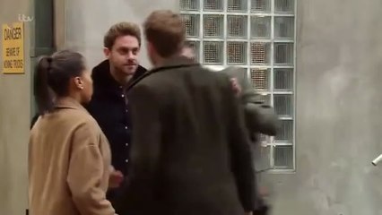 Corrie Andy Carver Nearly Hits Jamie Bowman 26th November 2015