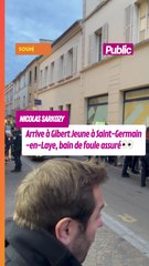 Nicolas Sarkozy accueilli par une foule survoltée à Gibert Jeune, Saint-Germain-en-Laye