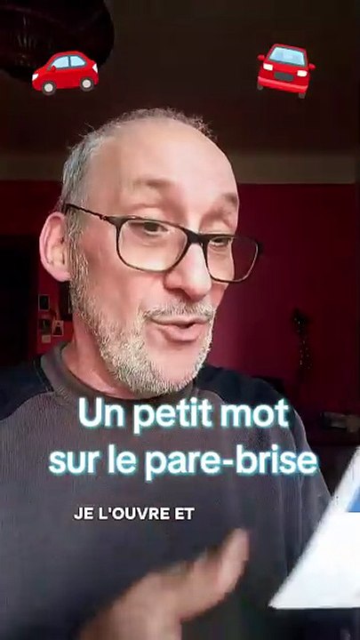 Un petit mot sur mon pare-brise de ma bagnole