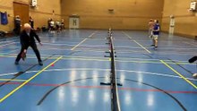 Pickleball action at Brecon Leisure Centre
