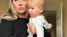 Girl films a cute video with her son but he vomits and spoils everything