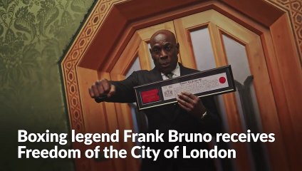 Frank Bruno receives Freedom of the City of London