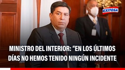 Ministro del Interior: "Estamos trabajando con los transportistas, en los últimas días no hemos tenido atentados"