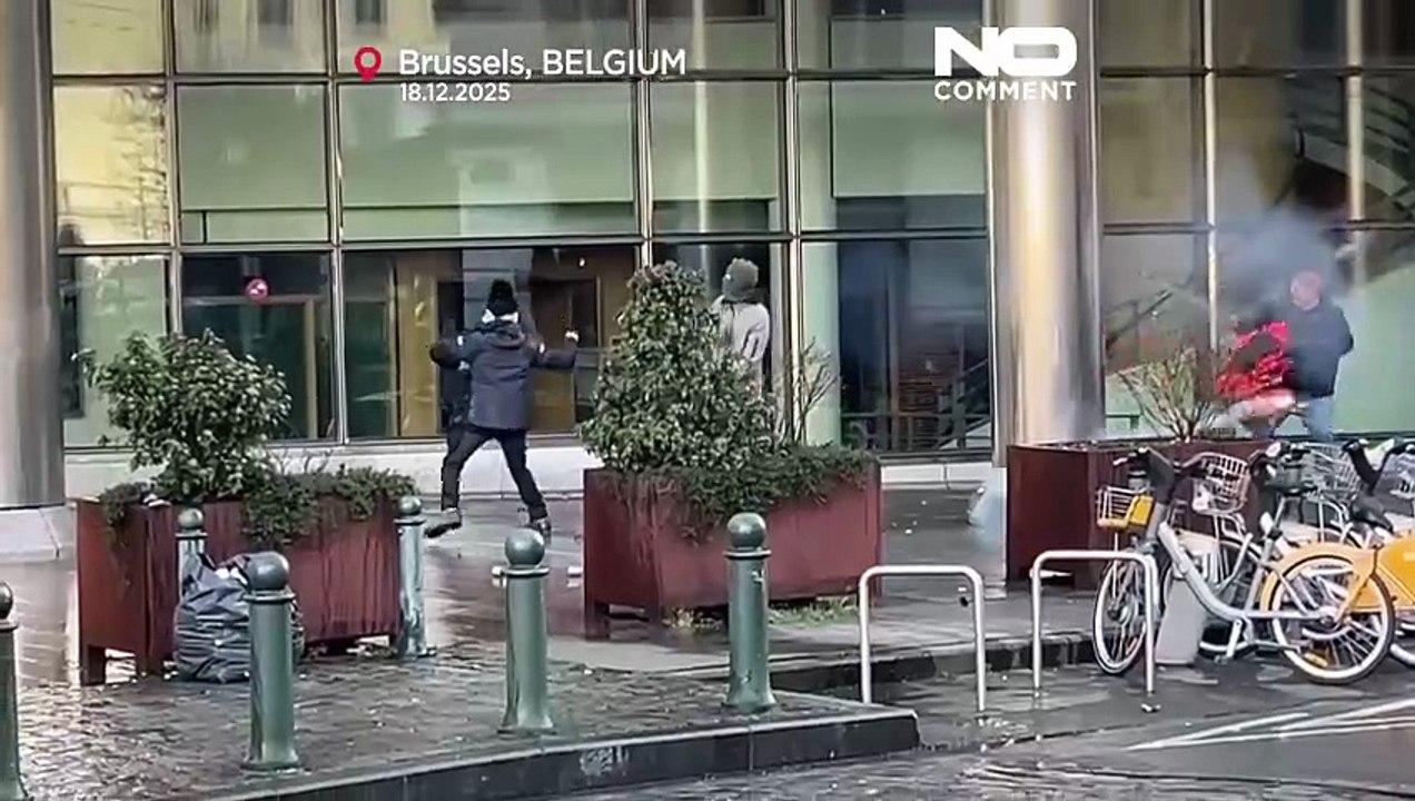 Farmers clash with police near European parliament in Brussels