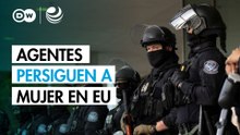 Agentes persiguen a mujer en EU