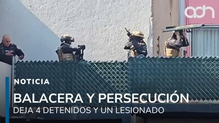 Balacera y persecución deja 4 detenidos y un lesionado tras operativo contra la extorsión en la CDMX