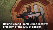 Frank Bruno receives the Freedom of the City of London