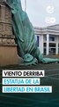 El viento derriba una 