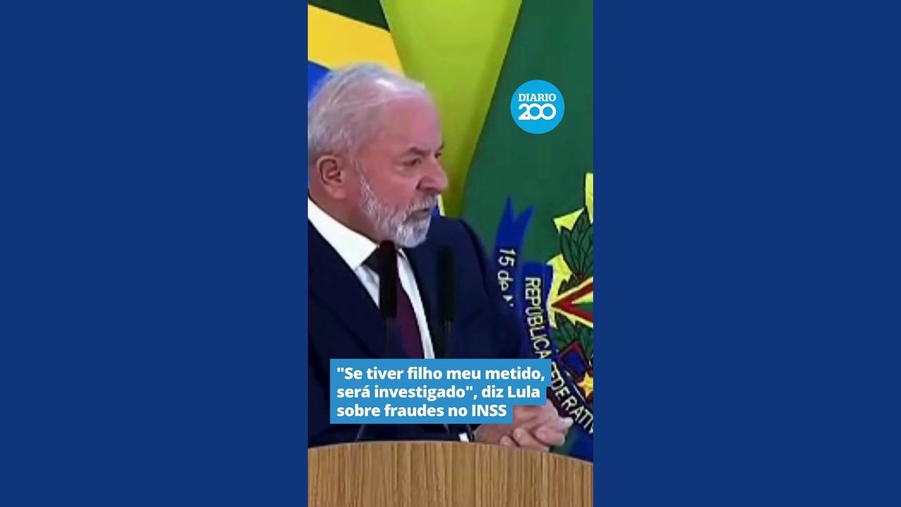 "Se tiver filho meu metido, será investigado", diz Lula sobre fraudes no INSS