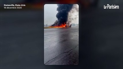 Un avion s’écrase en plein atterrissage sur un aéroport de Caroline du Nord et déclenche un incendie impressionnant