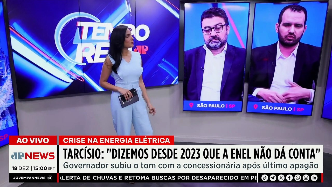 Tarcísio de Freitas sobe o tom contra Enel após apagão em São Paulo | TEMPO REAL
