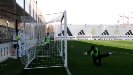 Entrenamiento del Real Madrid previo al Sevilla