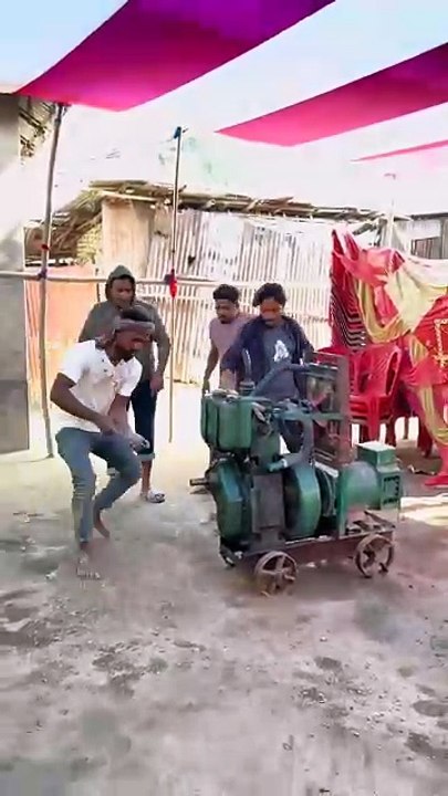 ​Wait For The End! 😱 Diesel Engine Backfire Skit 🚜💨 LOL