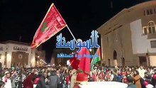 احتفالات المغاربة بالفوز بشارع محمد الخامس بالرباط