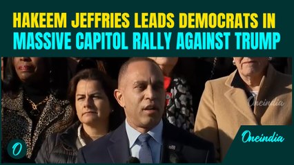 FULL VIDEO: Hakeem Jeffries LEAD Democrats BIG RALLY Against Trump On Capitol Steps| WATCH