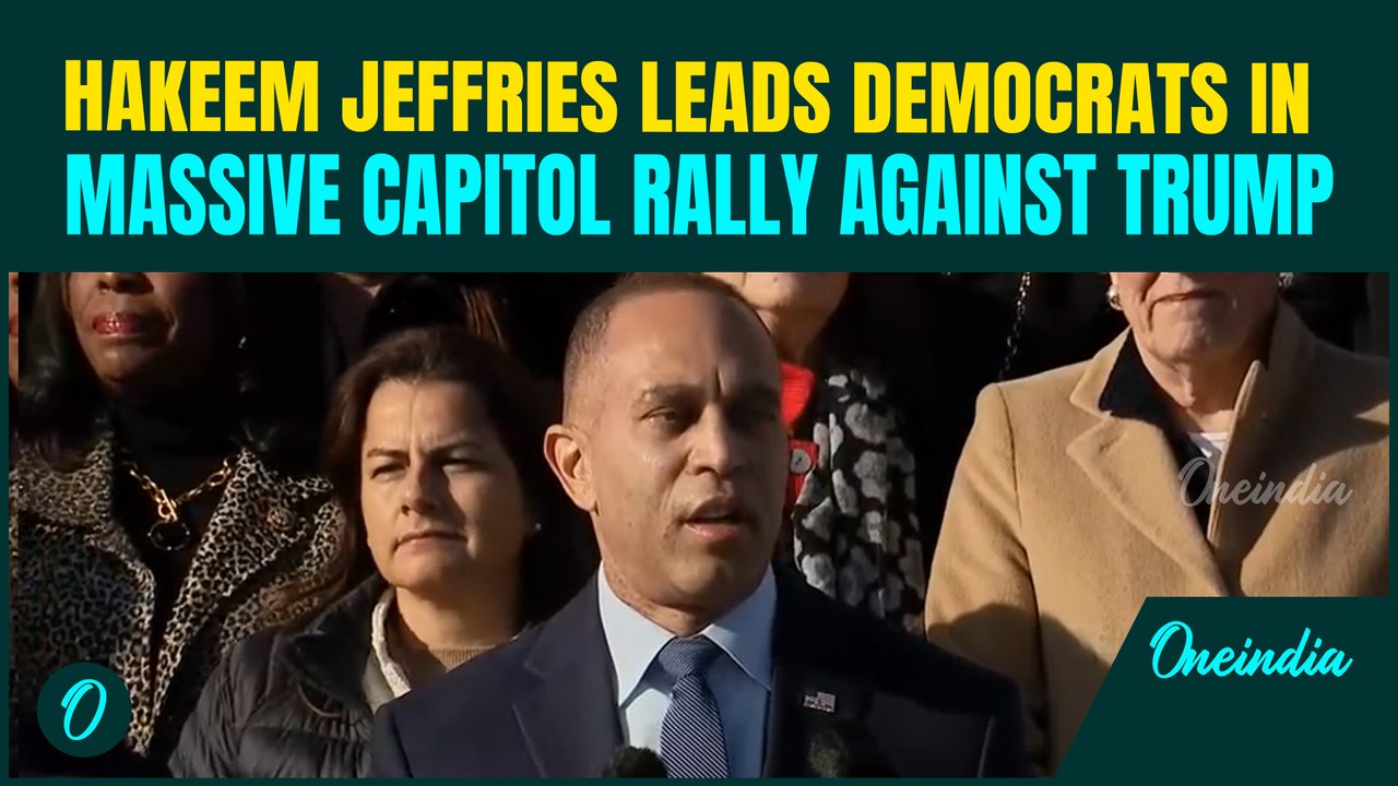 FULL VIDEO: Hakeem Jeffries LEAD Democrats BIG RALLY Against Trump On Capitol Steps| WATCH