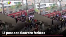 Vídeo mostra passageiros caindo uns sobre os outros em escada rolante de estação em SP