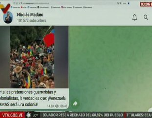 Pdte. Nicolás Maduro destacó la verdad de Venezuela "jamás será una colonia"
