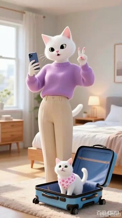 When you’re ready to travel… but your kitten packs itself 😹🧳🐱 This is why I can never leave home.