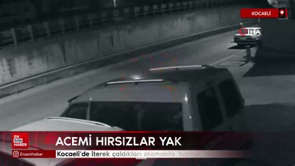 Kocaeli’de iterek çaldıkları otomobile ‘kontak’ ararken yakalandılar