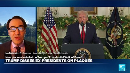 Donald Trump mocks former US presidents in White House plaques