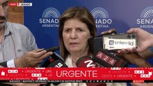 Bullrich después de la reunión en el Senado