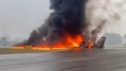 VIDEO | Avión privado se estrelló intentando aterrizar en Carolina del Norte, EE. UU.
